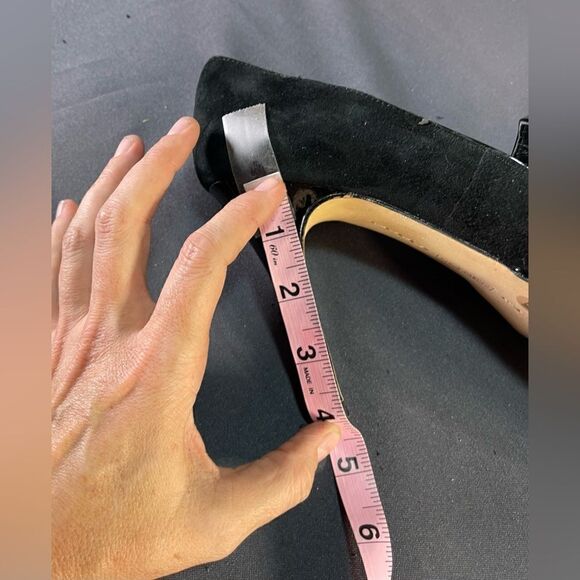 Vince Camuto Black Suede Heels - Picture 7 of 7